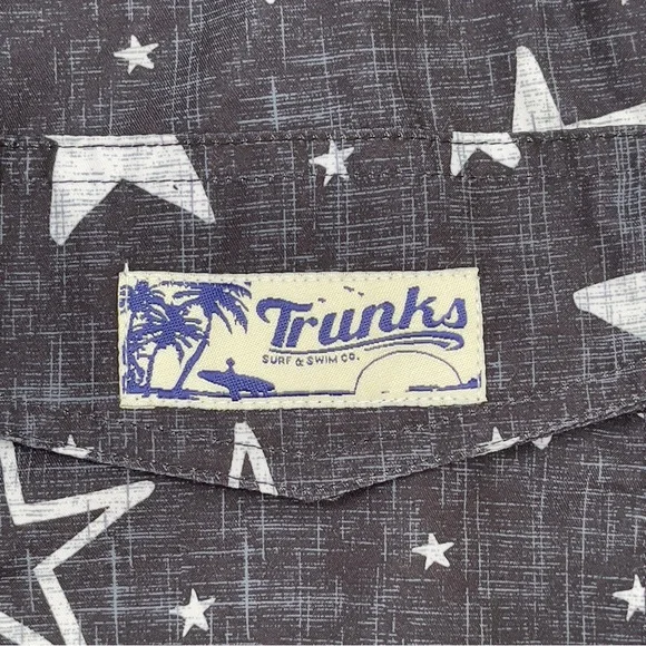 TRUNKS SURF AND SWIM CO. Swim Shorts Pockets Quick Dry Technology Starts Print - Picture 10 of 16